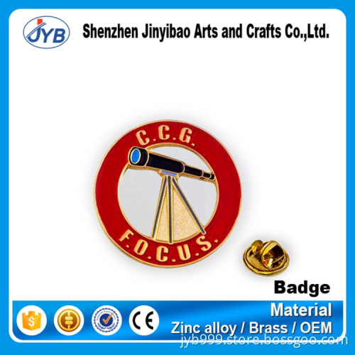 2016 Factory direct cheap OEM design metal pins badge custom badges